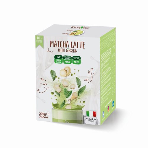 FoodNess Ginseng & Matcha latte forró italpor