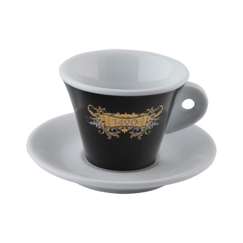 Cappuccino csésze fekete- L'Antico