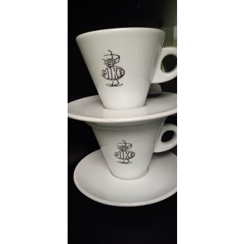 MIKE cappuccino csésze aljjal szettben/6 db (fehér)